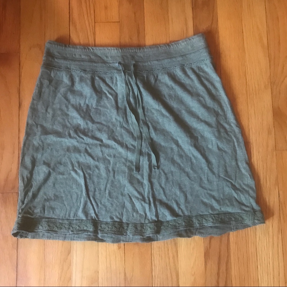 green hippie skirt